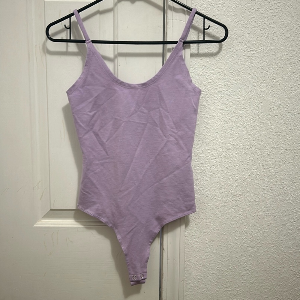 purple body suit, size small
